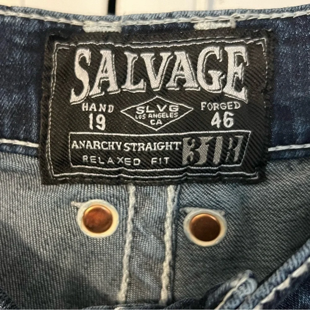 Men’s Exclusive Salvage Anarchy Straight Stretch Jean-Buckle